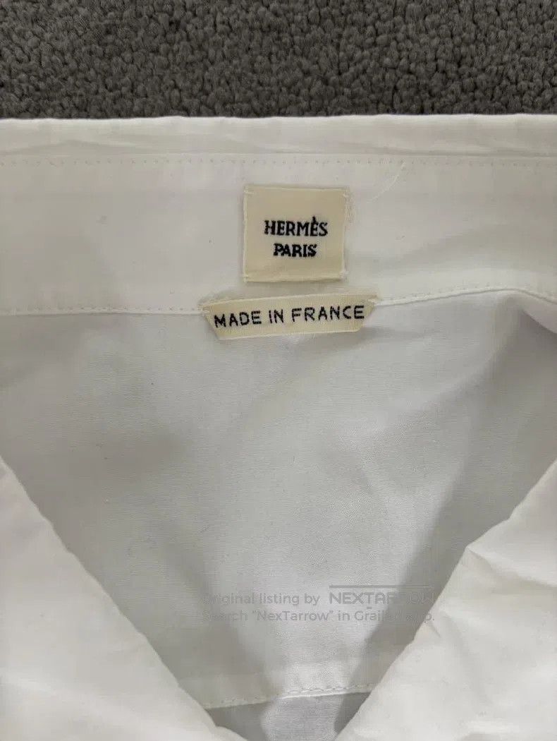 Hermes Hermes White Shirt with Large Sleeves Size US M / EU 48-50 / 2 - 3 Thumbnail