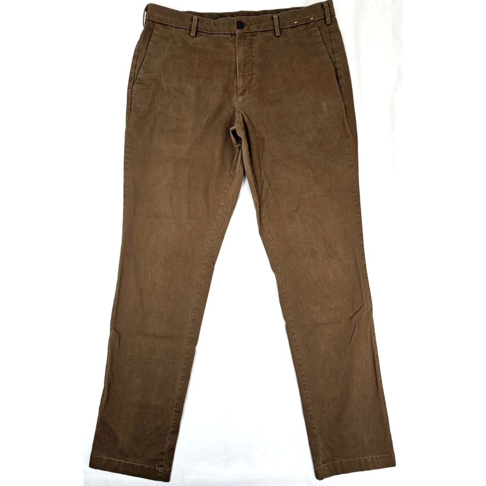Uniqlo Uniqlo Chino Pants Straight Regular 35x34 Brown Cotton Twill Stretch Men Size US 35 - 2 Thumbnail