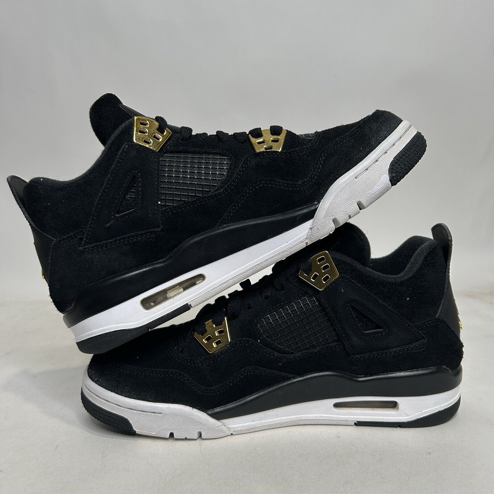 Nike Nike Air Jordan 4 Retro BG “Royalty/Black Gold” 2024 Size US 8.5 / IT 38.5 - 3 Thumbnail