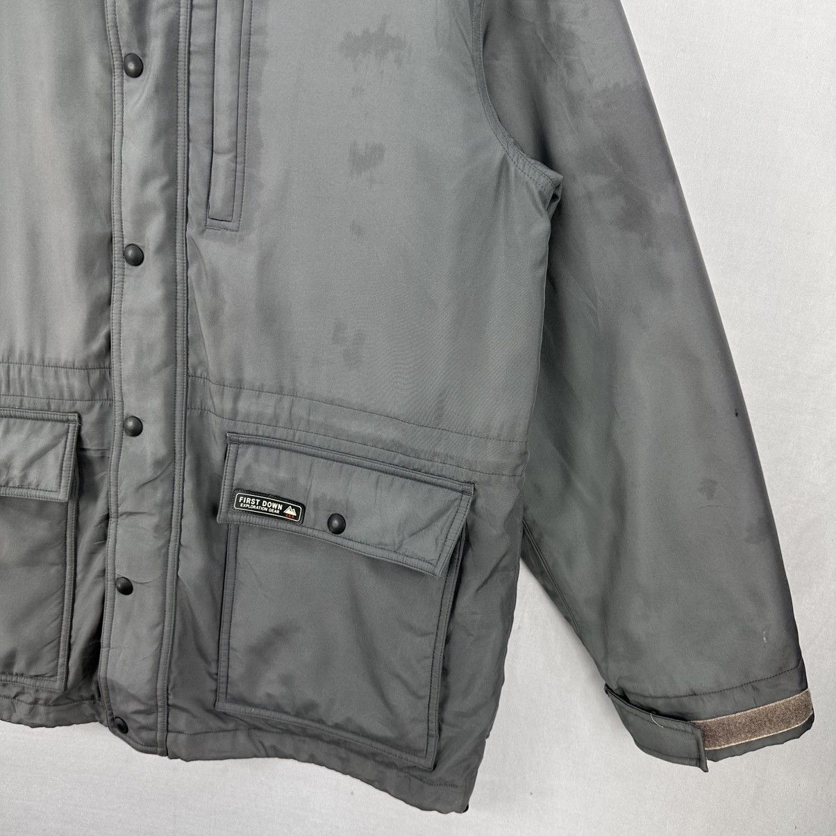 Japanese Brand Vintage 90's First Down Exploration Gear Zipper Jacket Size US L / EU 52-54 / 3 - 3 Thumbnail
