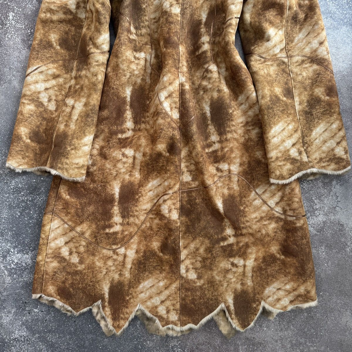 Japanese Brand Japan Vintage Y2K Faux Fur Shearling Style Washed Coat Size L / US 10 / IT 46 - 10 Thumbnail