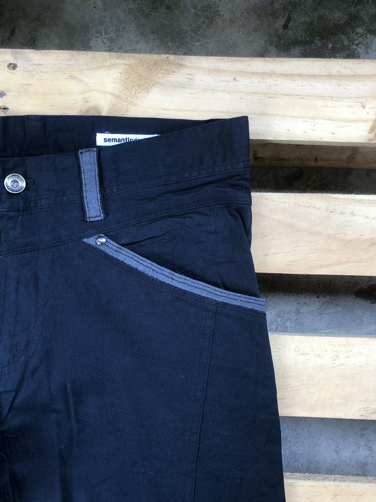 Japanese Brand × Vintage × semanticdesign Vintage Japanese Brands Semantic Design Black Pants Size US 34 / EU 50 - 3 Thumbnail