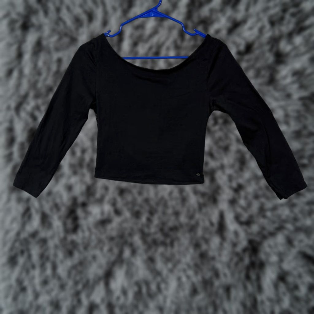 American Eagle Outfitters American Eagle Cropped Top M Lace Dark Romantic Goth Indie Sleaze Balletcore Size M / US 6-8 / IT 42-44 - 1 Thumbnail