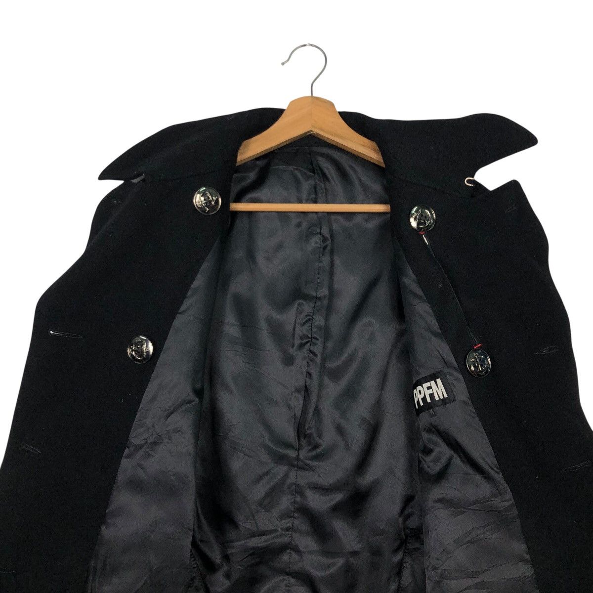 PPFM 📌Rich Black Vintage Wool Chore Jacket PPFM Issey Miyake Size US M / EU 48-50 / 2 - 15 Thumbnail