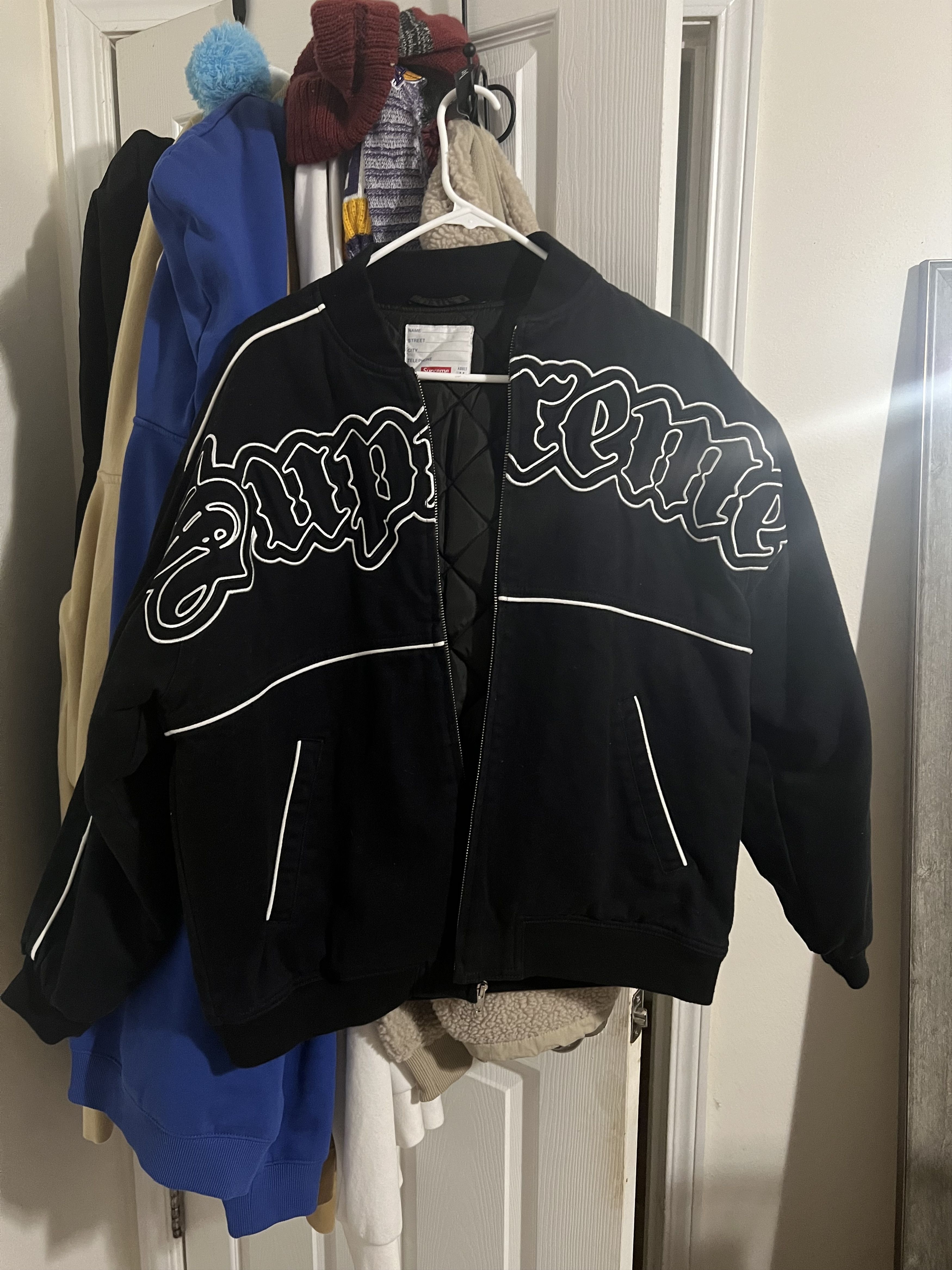 Supreme Supreme Twill Old English Varsity Jacket | Grailed