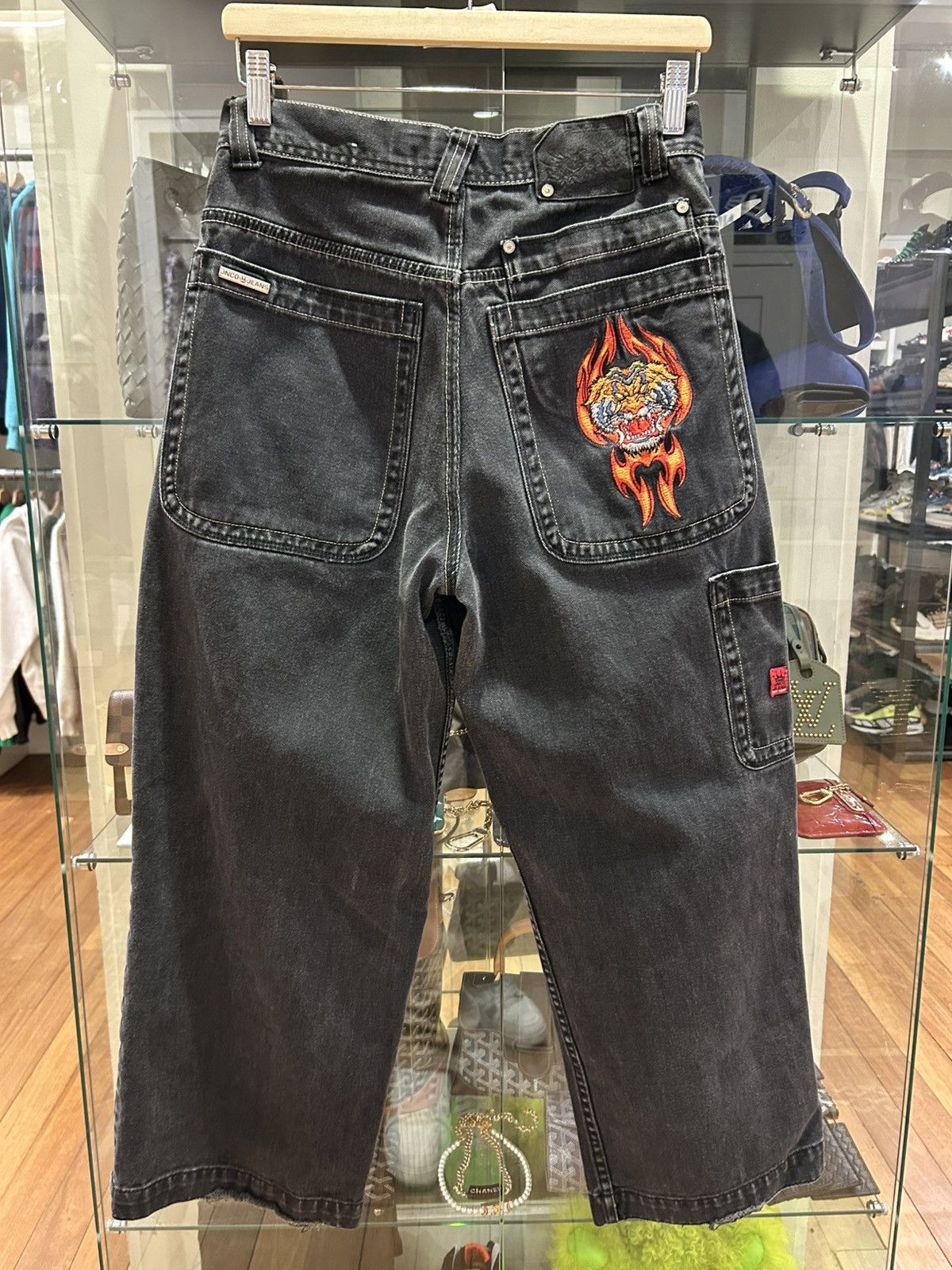 JINUMO JNCO Flaming Tiger Baggy denim Size US 29 - 2 Thumbnail