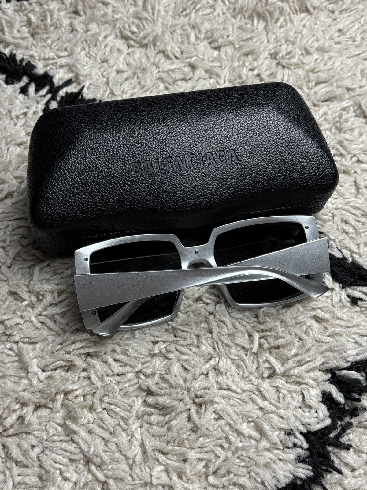 Balenciaga Balenciaga Extreme Silver Square Sunglasses Size ONE SIZE - 2 Thumbnail