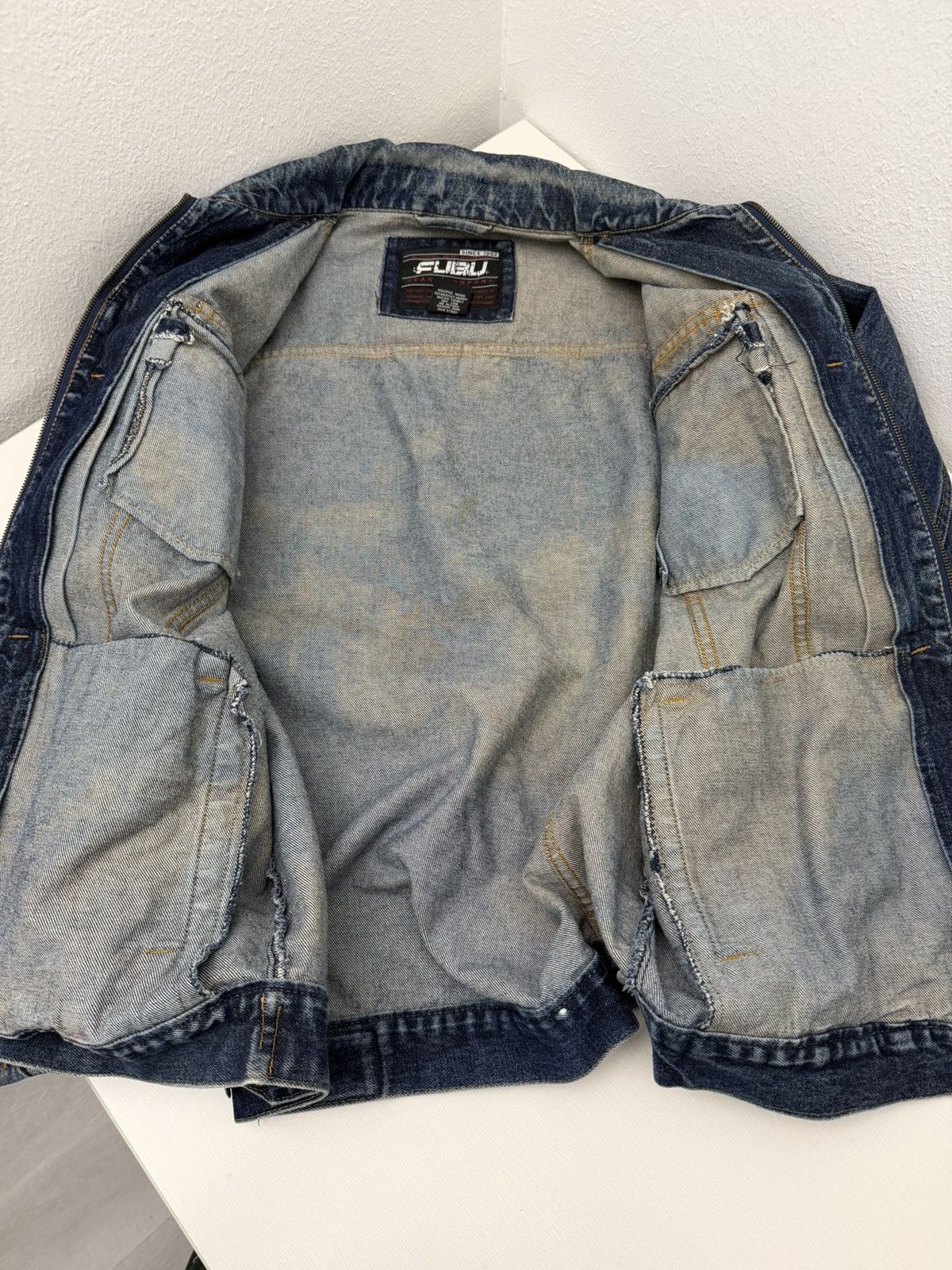 Fubu Vintage Y2K FUBU Denim Trucker Jacket XL Streetwear Hip Hop Size US XL / EU 56 / 4 - 13 Thumbnail