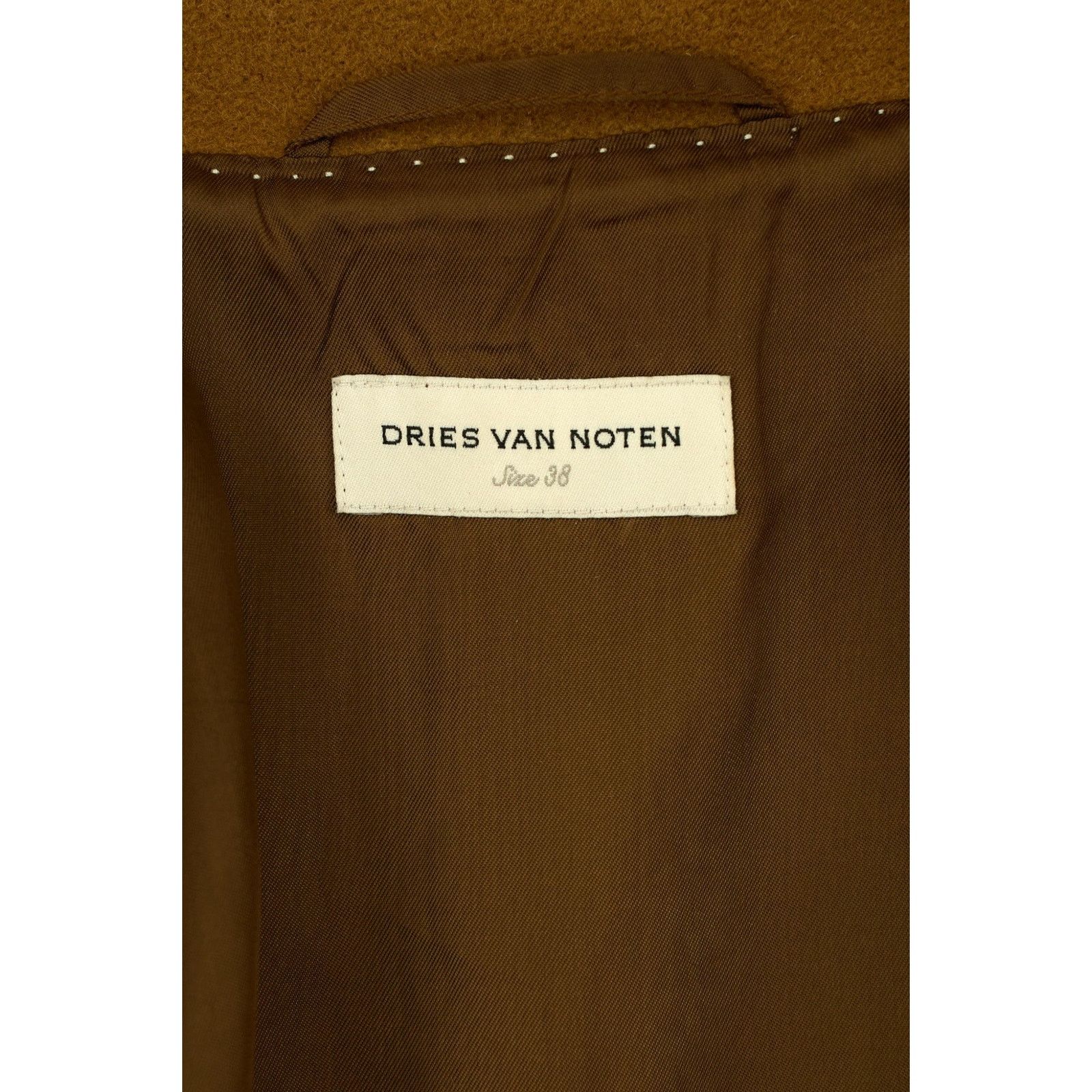 Dries Van Noten Brown Wool Belted Coat Size XS / US 0-2 / IT 36-38 - 4 Thumbnail
