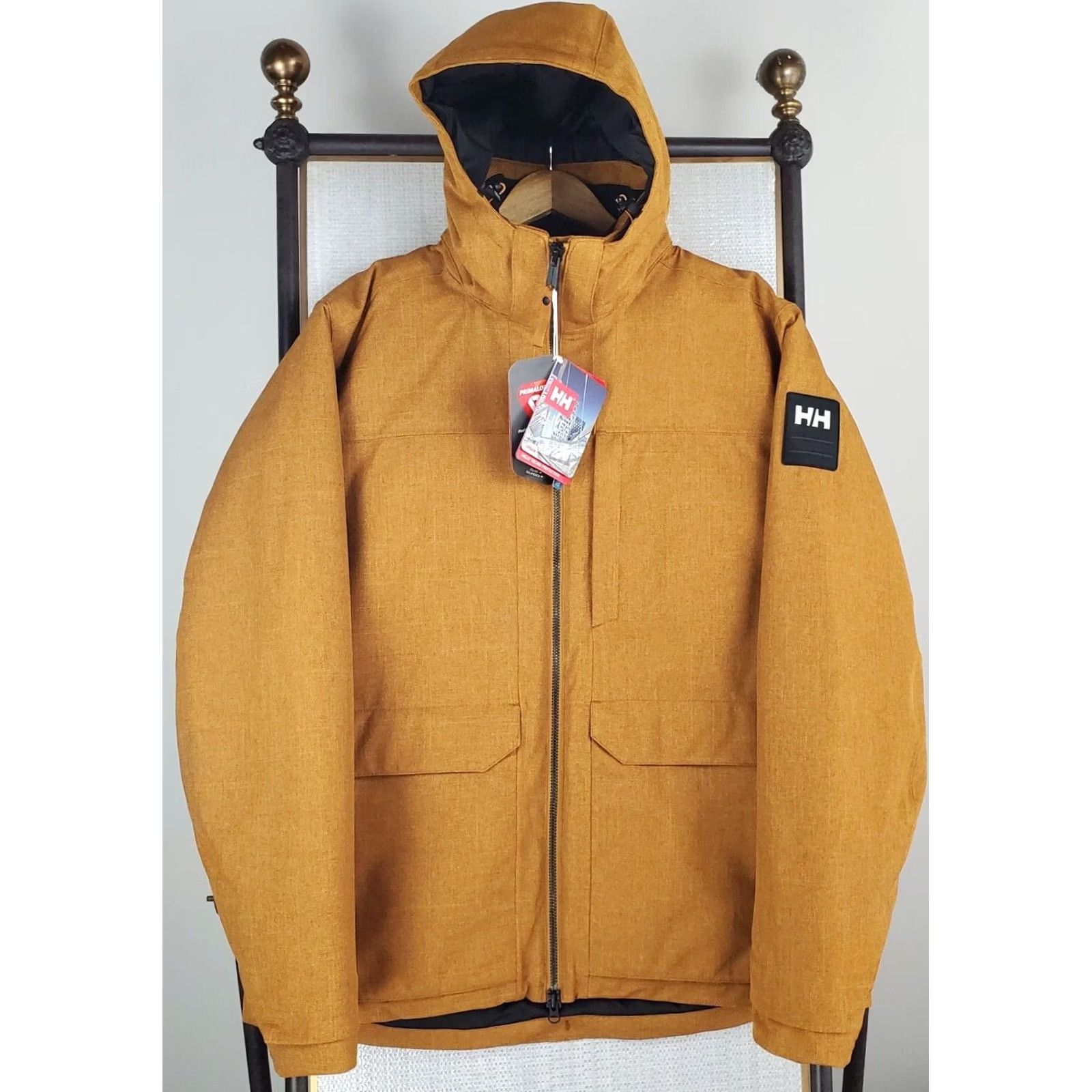 Helly Hansen Helly Hansen Jacket Mens XL Primaloft Rise Insulated Hooded Waterproof Winter Windproof Reflective Helly Tech Full Zip Beige Size US XL / EU 56 / 4 - 4 Thumbnail