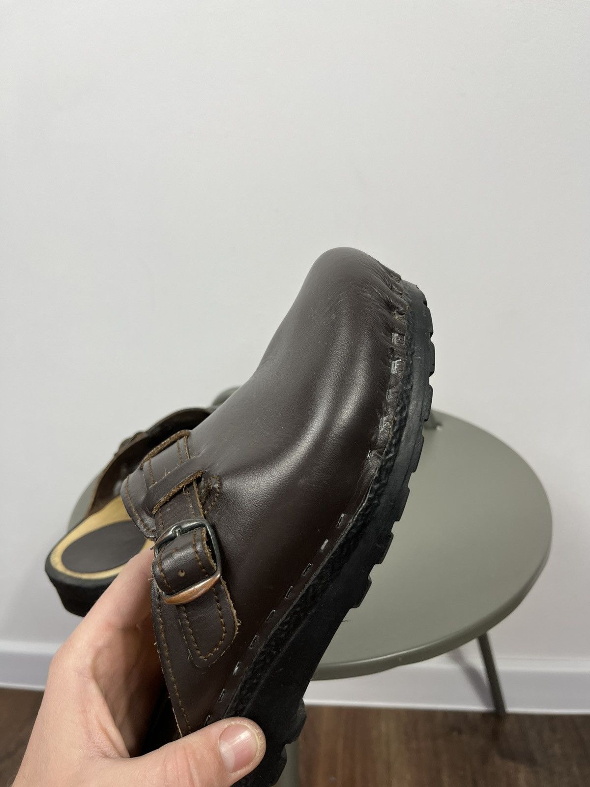 Other Handmade Leather Clogs Brown Men’s EU 41 Slip On Shoes Size US 8 / EU 41 - 10 Thumbnail