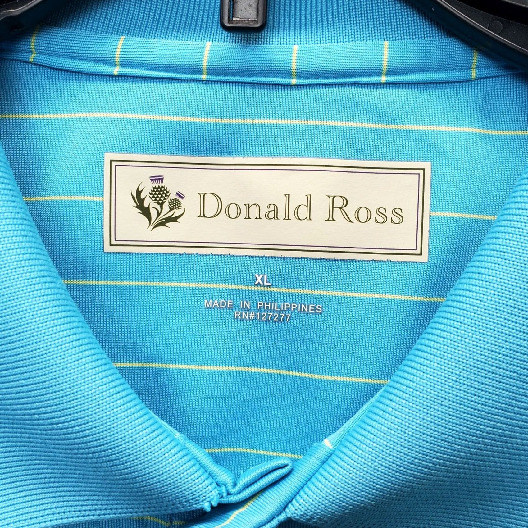 Vintage Donald Ross Polo Shirt Mens XL Multistriped Golf Performance Side Slit Popover Size US XL / EU 56 / 4 - 4 Thumbnail