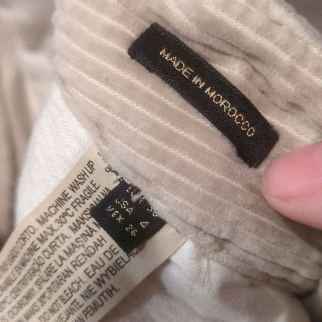 Massimo Dutti Massimo Dutti Cream Corduroy Flared Y2K Pants Size 4 Size 27" / US 4 / IT 40 - 5 Thumbnail