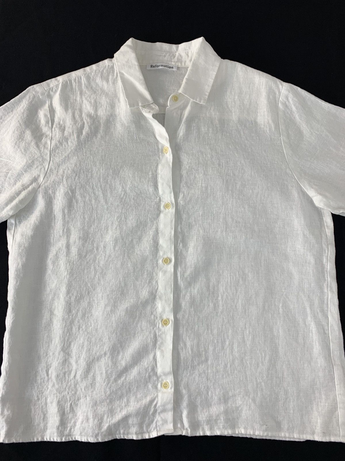Japanese Brand Reformation Plain Minimalist White Button Up Shirt Size US XL / EU 56 / 4 - 3 Thumbnail