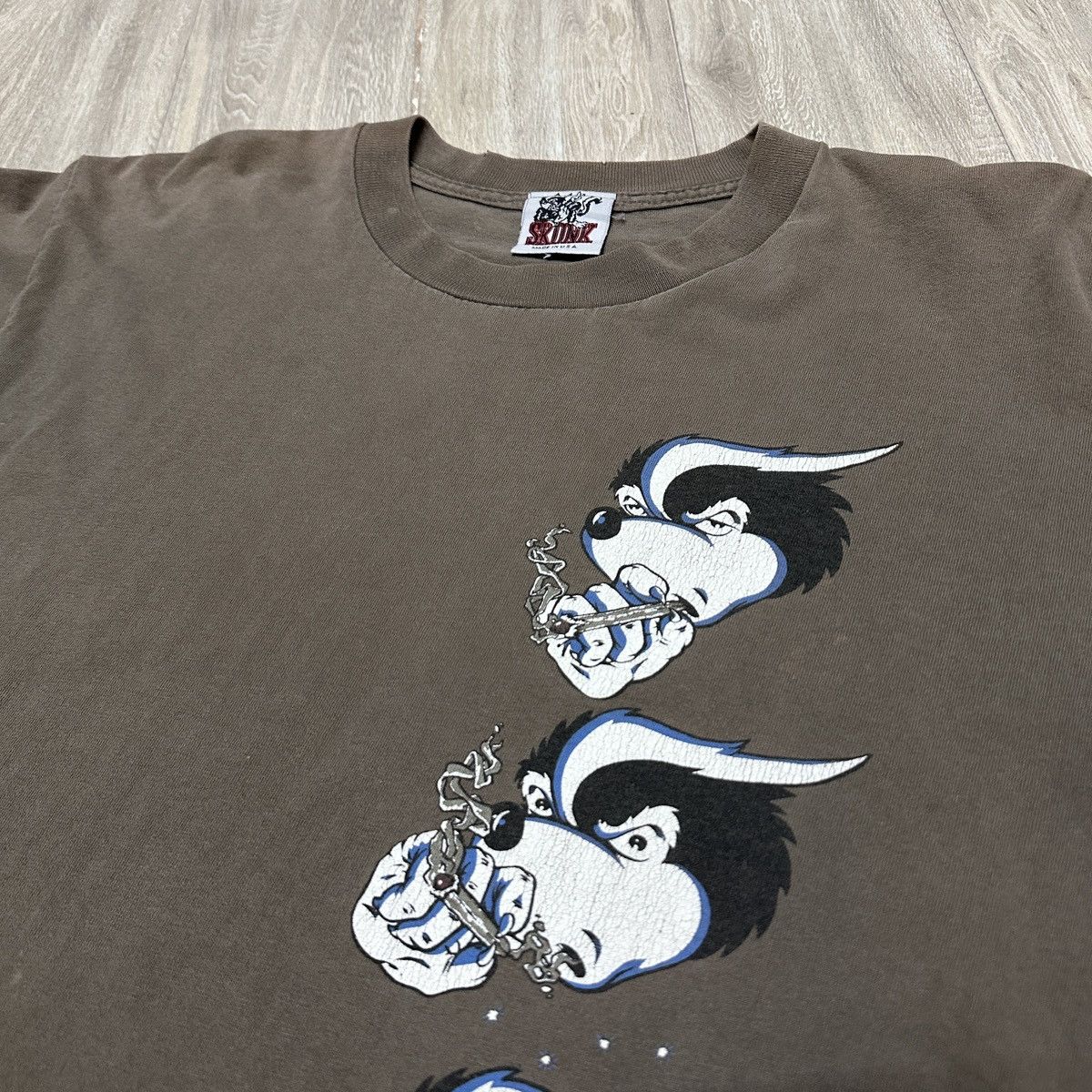 Band Tees × Vintage Vintage 1993 Skunk Wear Skateboard Tee Size US L / EU 52-54 / 3 - 1 Thumbnail