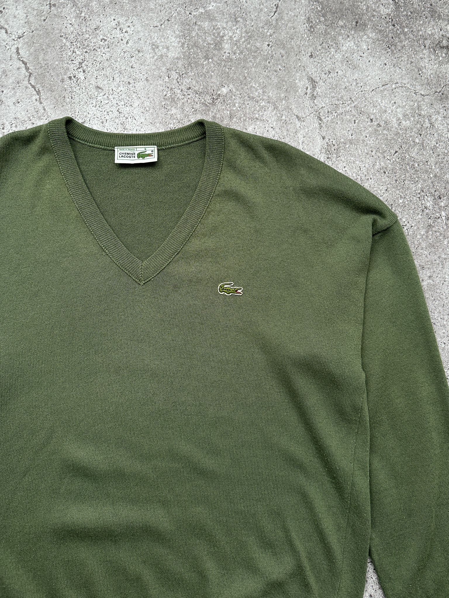 Lacoste × Vintage Vintage Lacoste Chemise V Neck Jumper Pullover Size US L / EU 52-54 / 3 - 5 Thumbnail