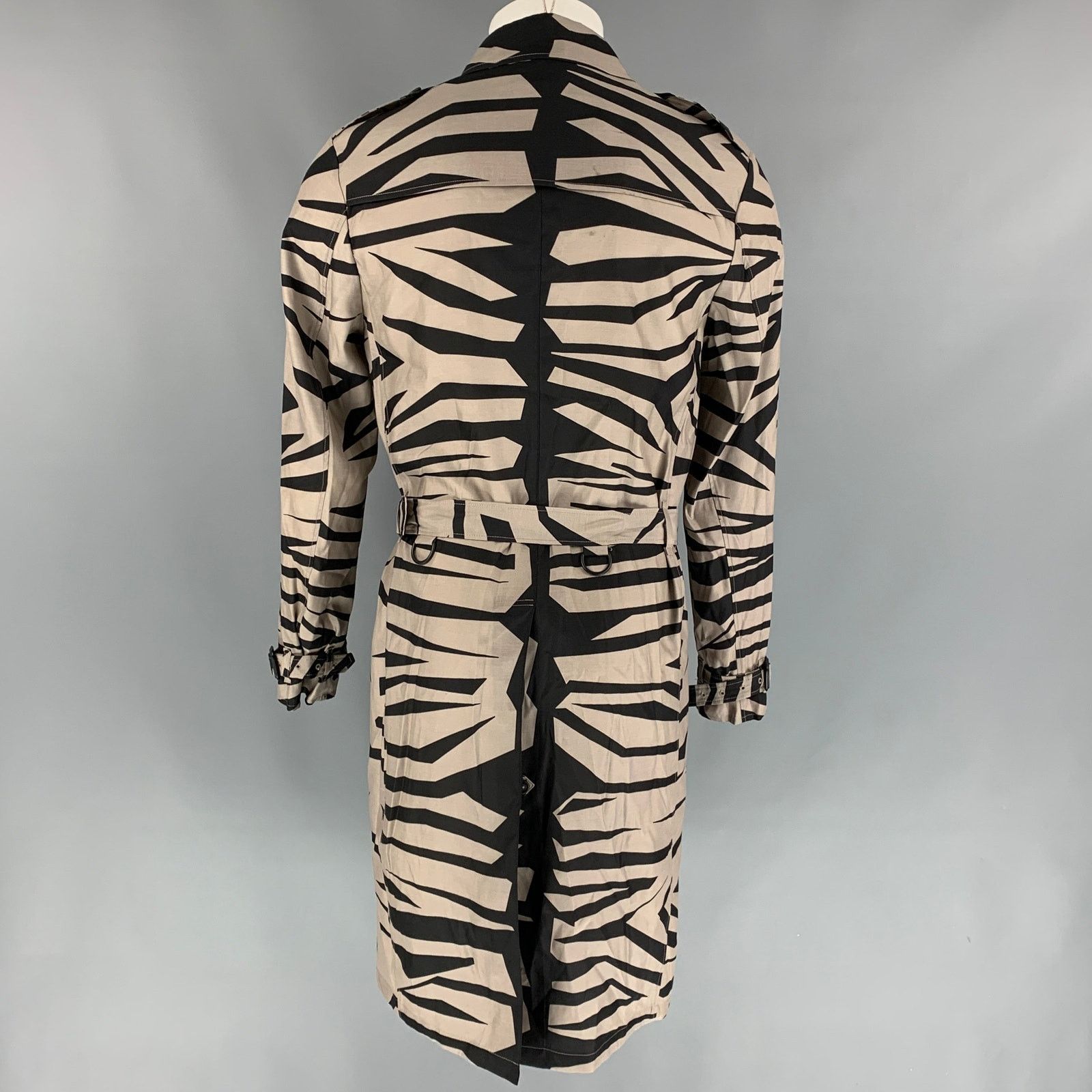 Burberry Prorsum BURBERRY PRORSUM Print Silk / Wool Belted Trenchcoat Size US M / EU 48-50 / 2 - 5 Thumbnail