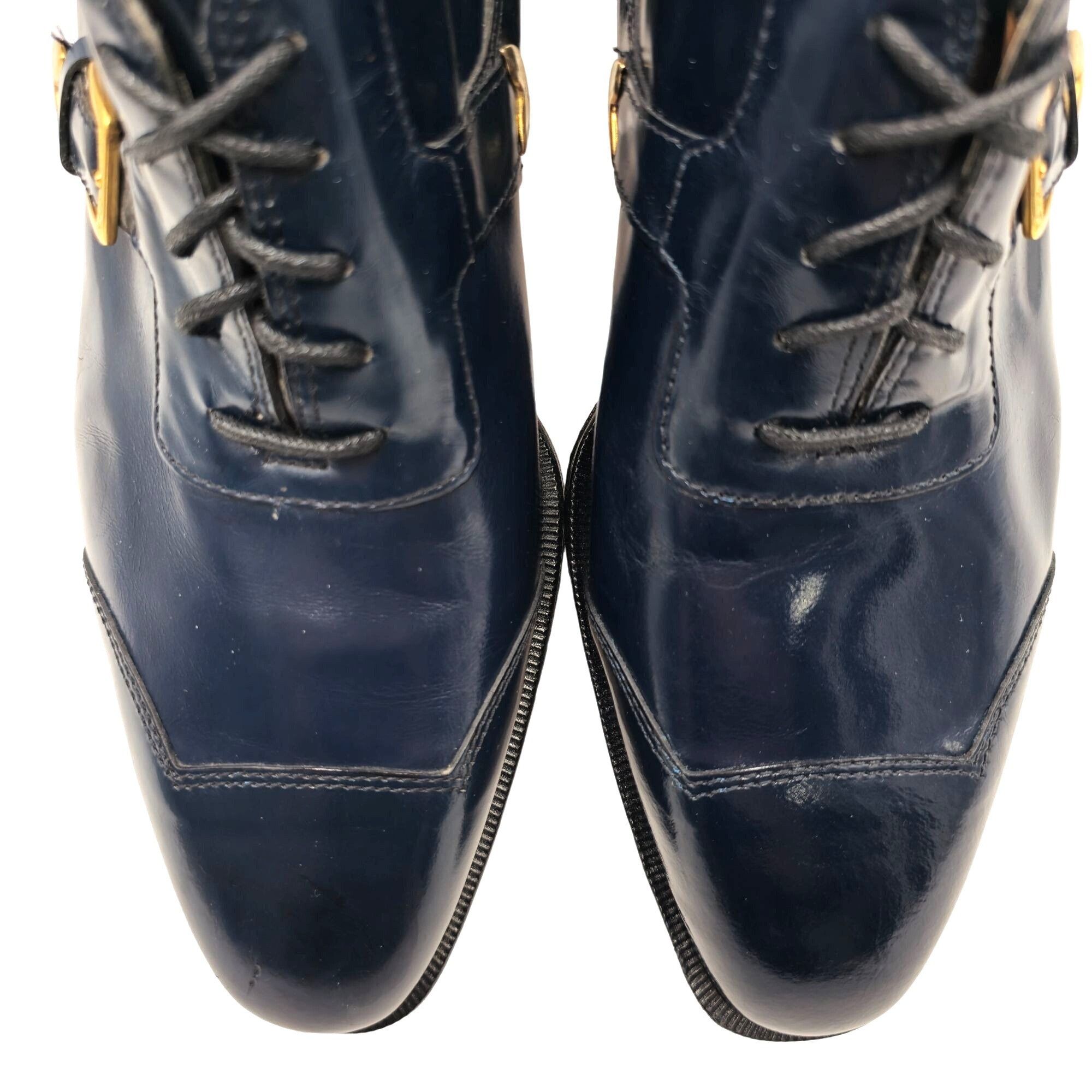David Eden NEW Vintage David Eden Italy Blue Leather Dress Shoes Men 11 Size US 11 / EU 44 - 9 Thumbnail