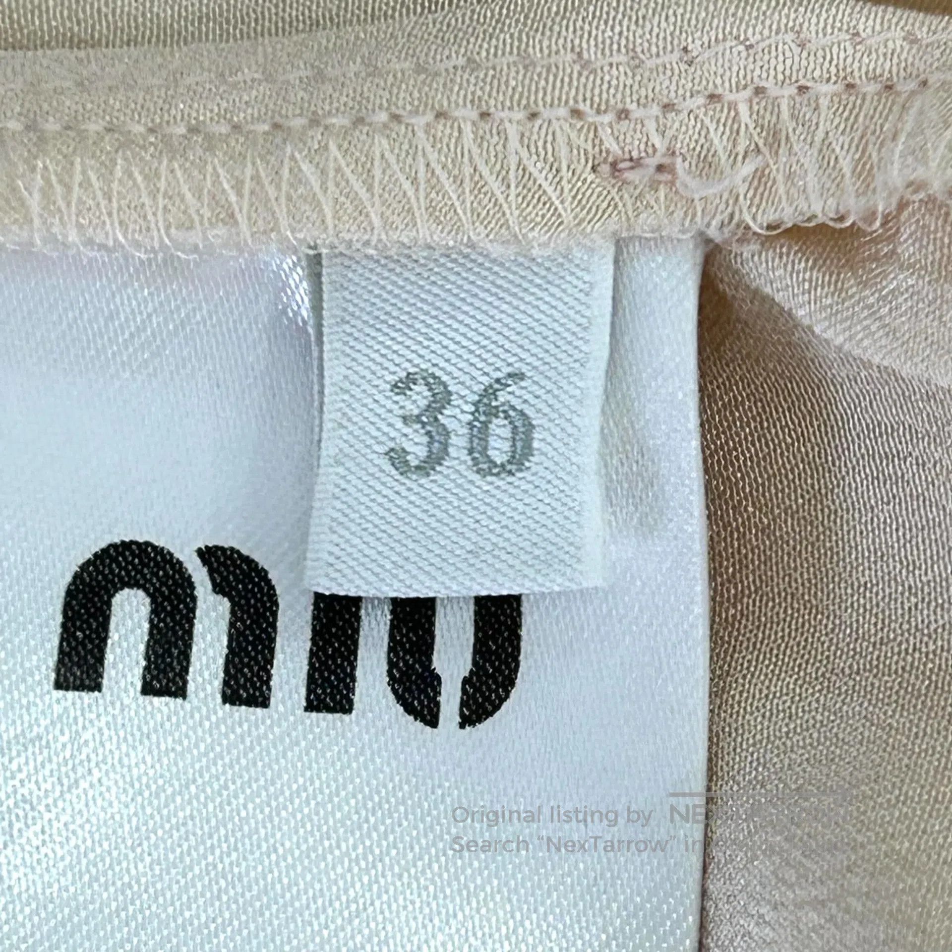 Miu Miu Miu Miu size36 Lace-trimmed silk short-sleeved top made fro Size S / US 4 / IT 40 - 5 Thumbnail