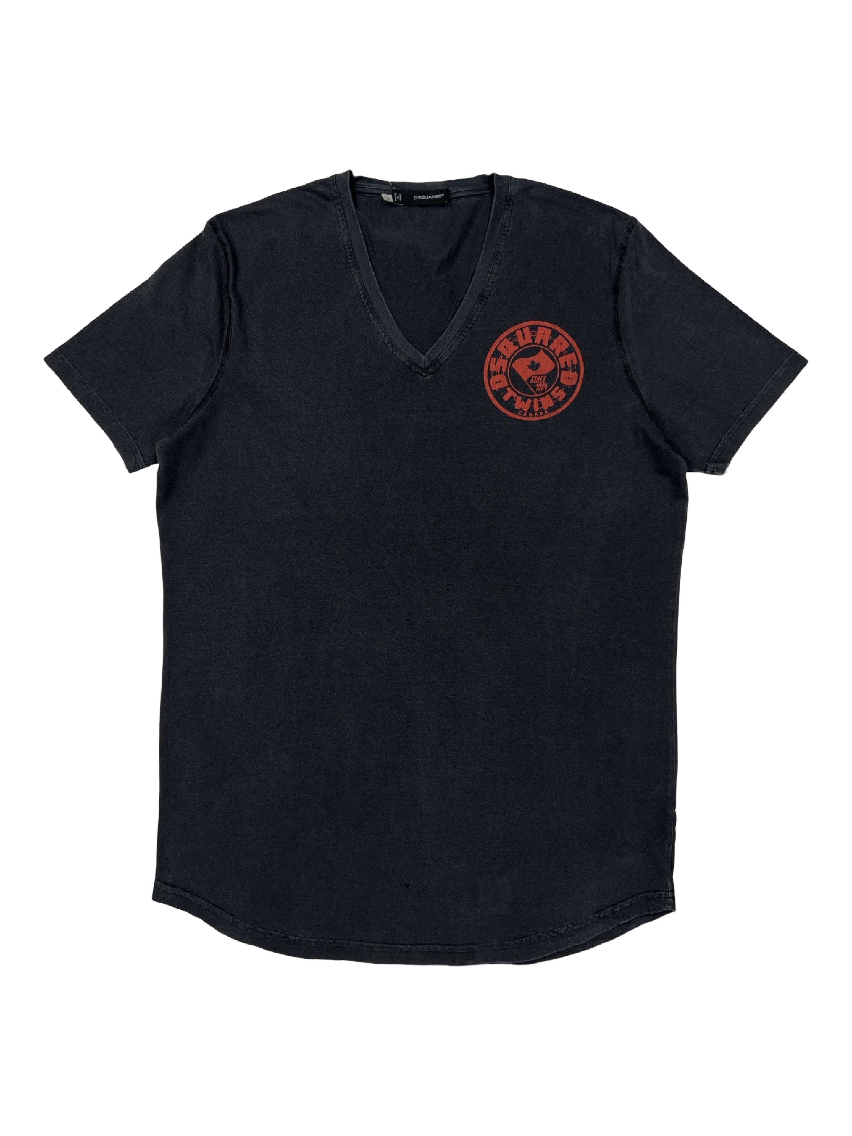 Dsquared2 × Vintage Y2K Dsquared Faded Ripped Tee Small Logo Size US XL / EU 56 / 4 - 1 Thumbnail