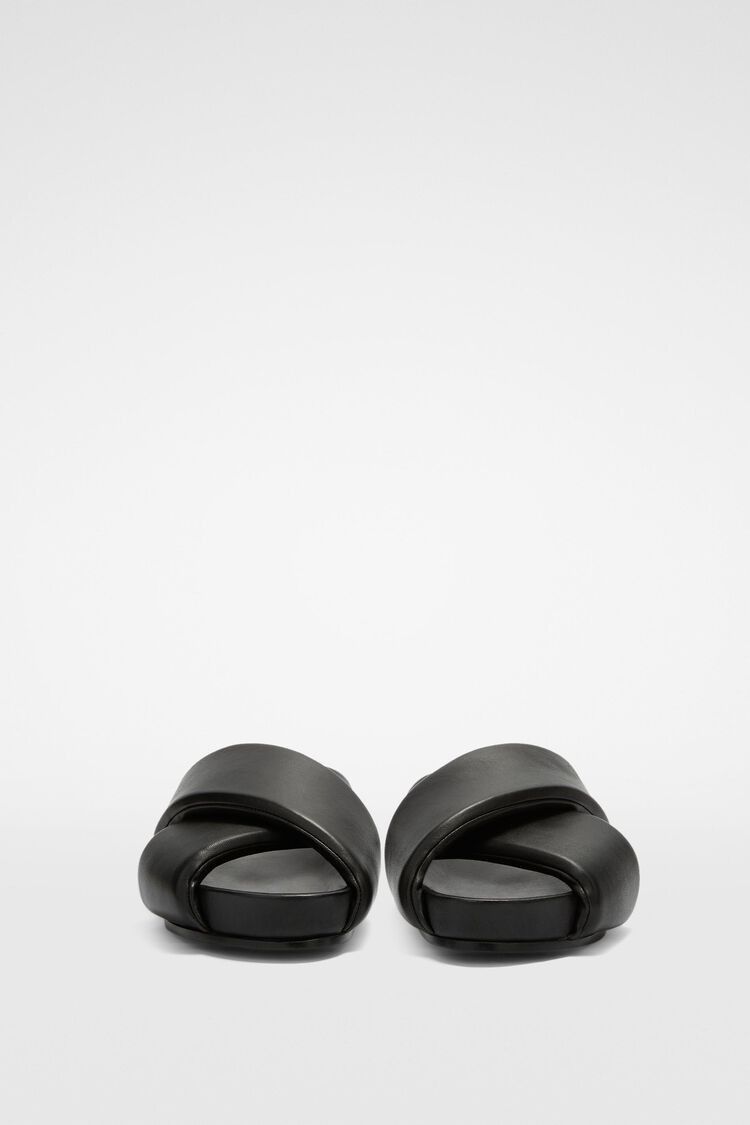 Jil Sander o1w1db10825 Padded Slides in Black Size US 8.5 / EU 41-42 - 2 Thumbnail