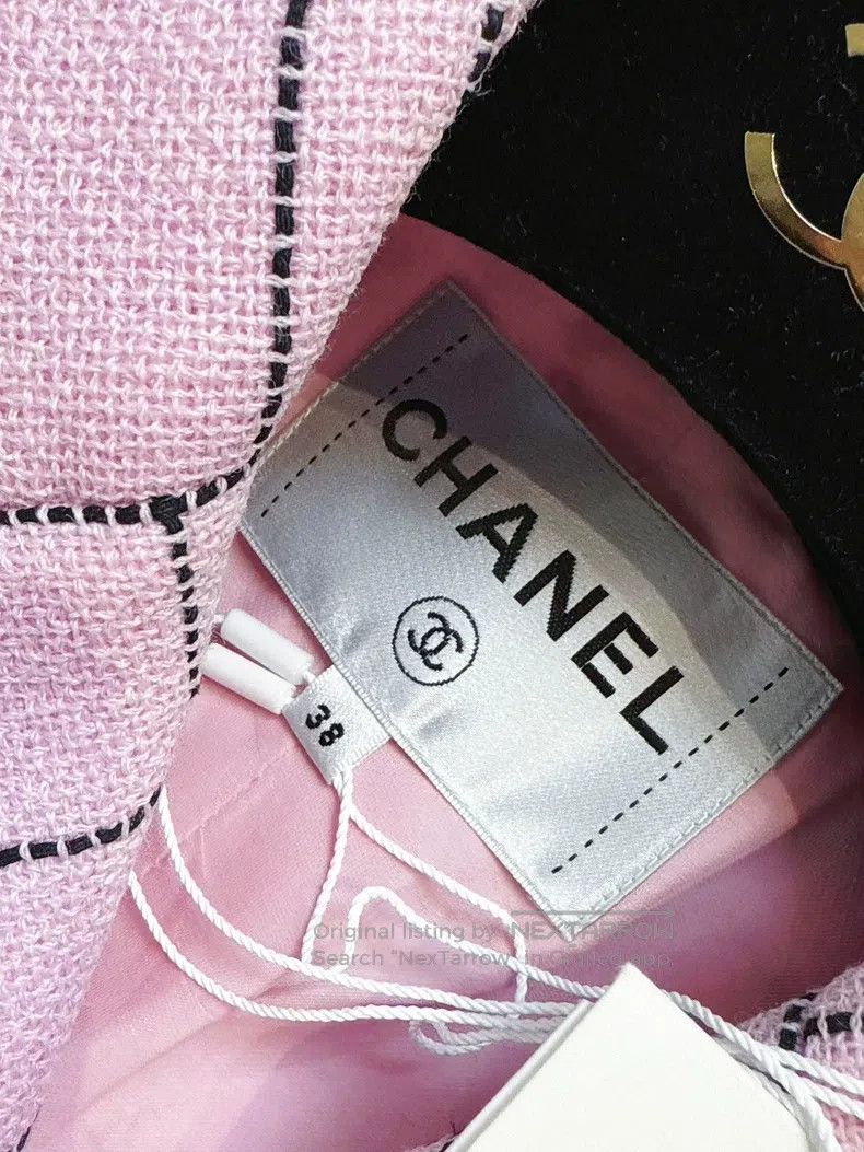 Chanel Chanel 24S pink plaid sleeveless vest jacket Size XS / US 0-2 / IT 36-38 - 7 Thumbnail