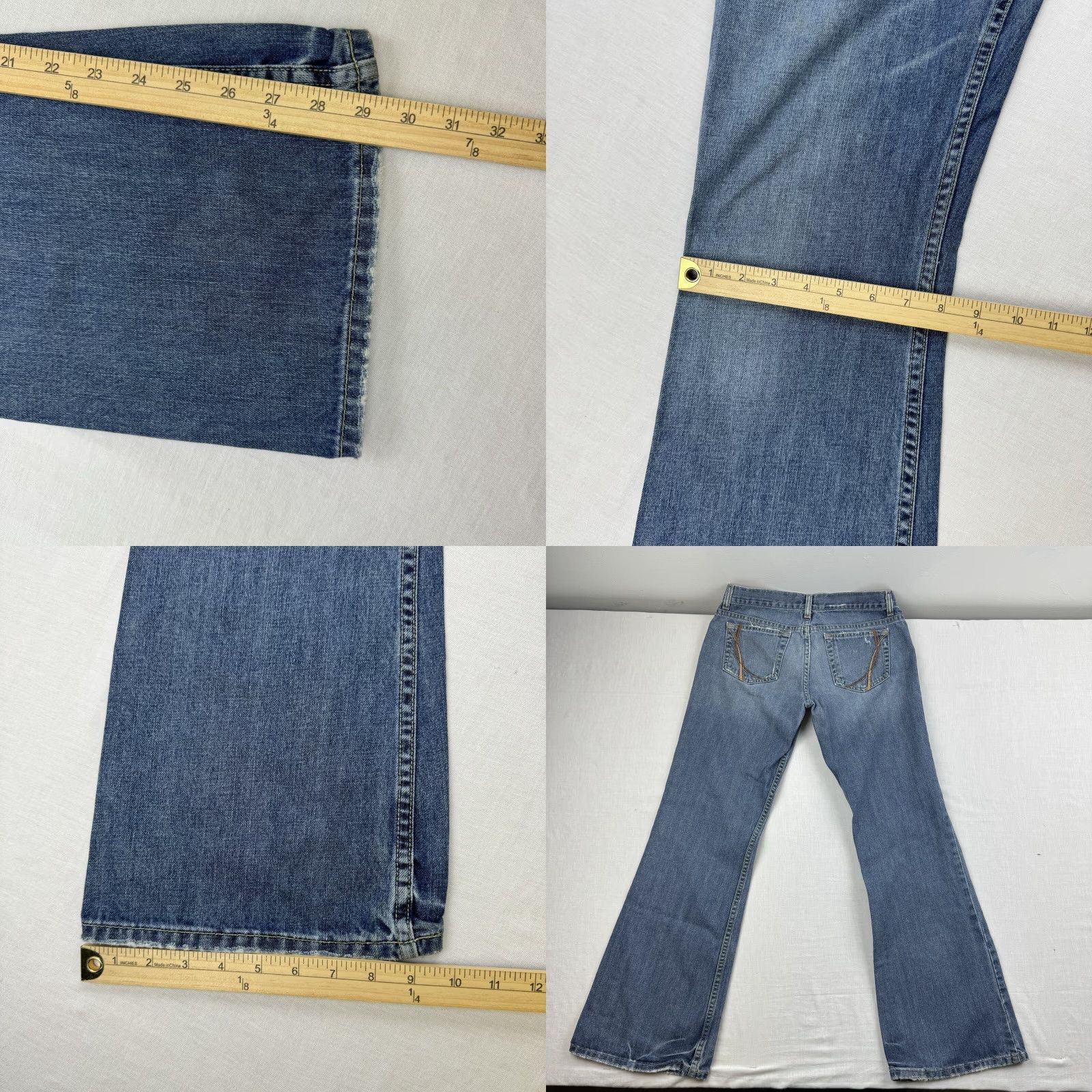 Vintage VINTAGE Aéropostale Jeans Womens Flared 3/4 Blue Grunge Y2K Retro Punk Style Denim Size 26" / US 2 / IT 38 - 9 Thumbnail