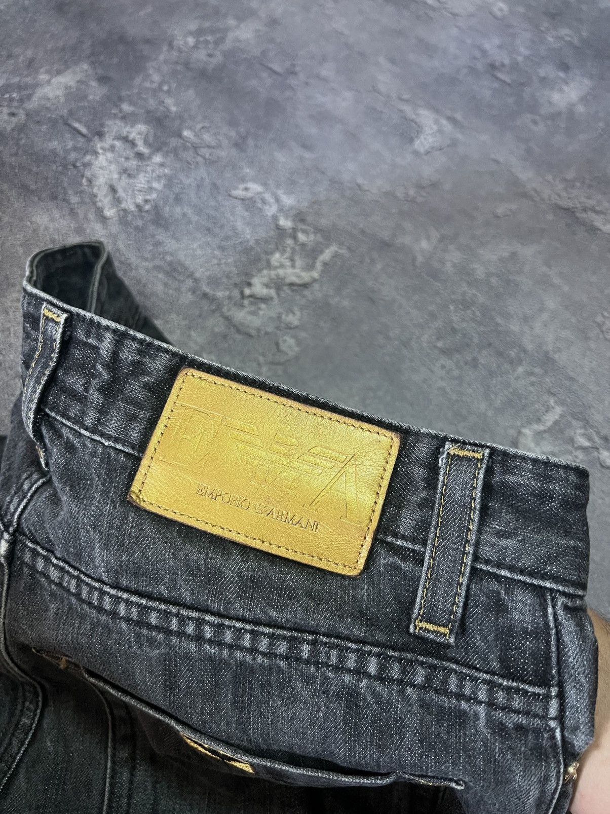 Emporio Armani Emporio Armani Selvedge Denim Pants Vintage Washed Black Size US 30 / EU 46 - 4 Thumbnail