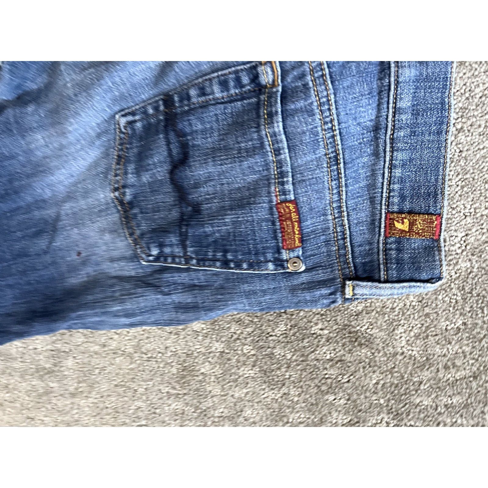 7 For All Mankind VINTAGE 7 For All Mankind Womens Josefina Distressed Skinny Jeans Size 26 Blue Female Size 26" / US 2 / IT 38 - 3 Thumbnail