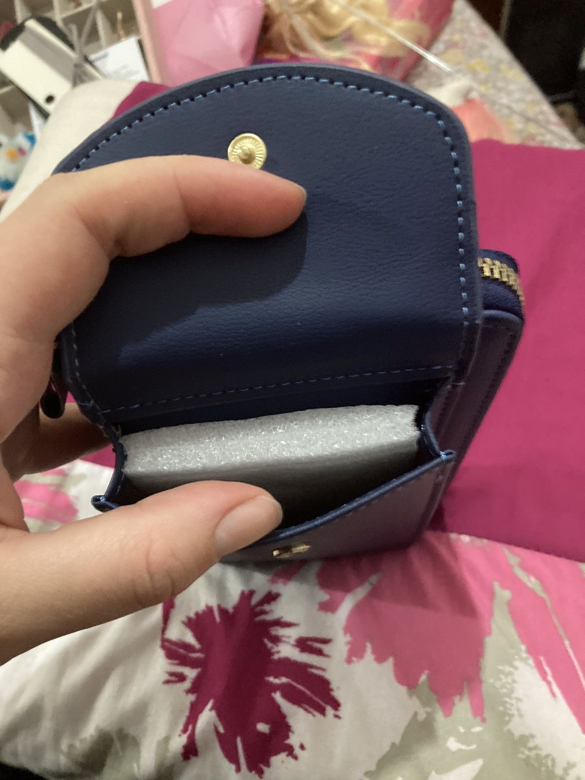 Other Blue faux leather phone pouch and wallet bag Size ONE SIZE - 3 Thumbnail