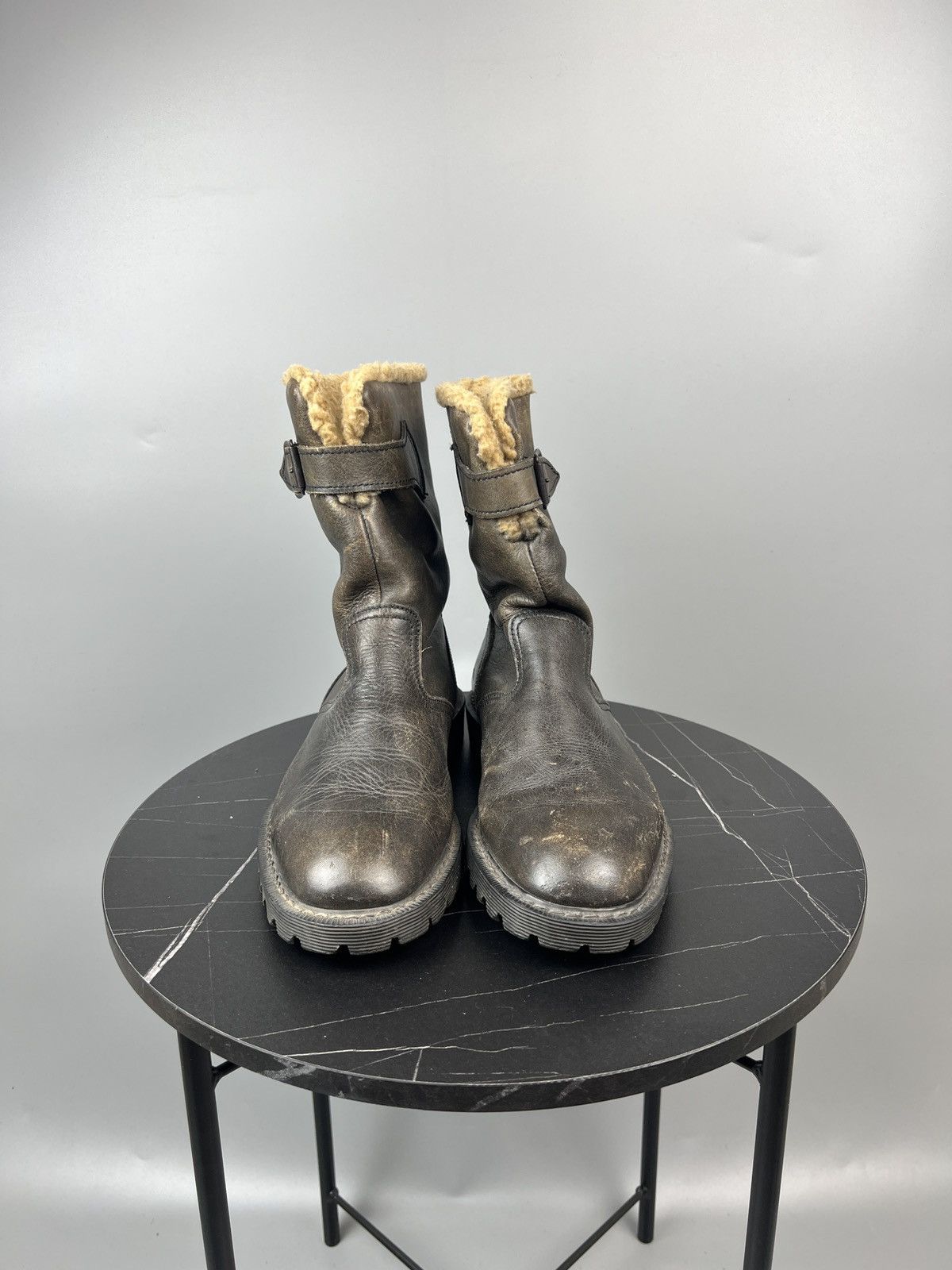 Dr. Martens Vintage Dr.Martens Leather Winter Wool Inner Boots (Y0589) Size US 8 / EU 41 - 3 Thumbnail