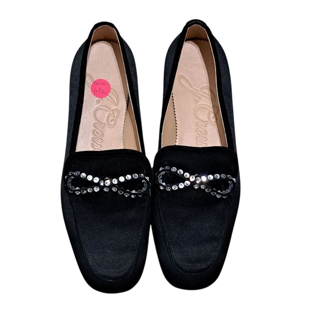 J.Crew J. Crew Marie Bow Elegant Slip On Loafers Rhinestone Detail Size US 6.5 / IT 36.5 - 9 Thumbnail