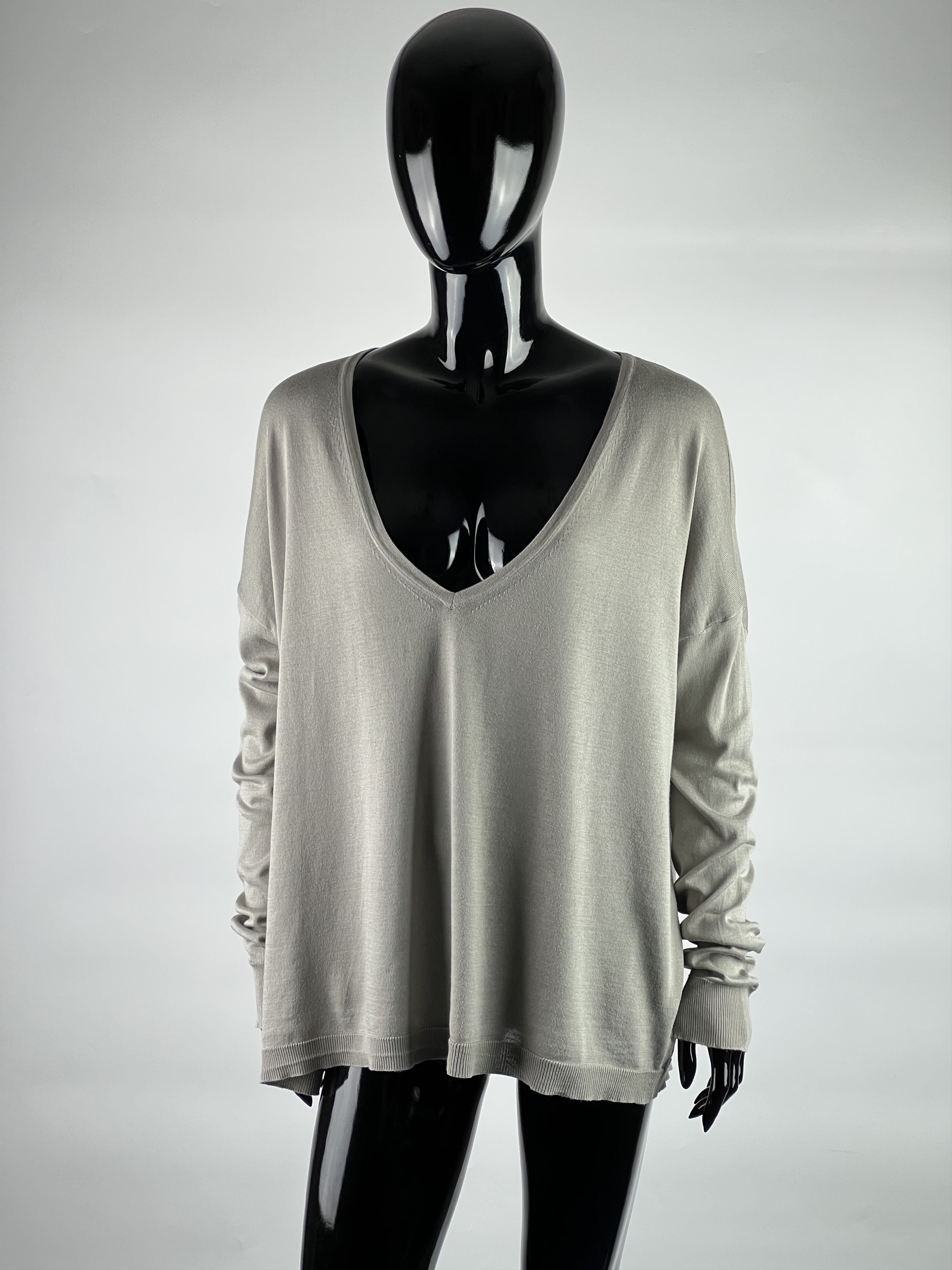 Dries Van Noten Dries Van Noten Silk Cotton V-Neck Sweater Size S Oversized Size S / US 4 / IT 40 - 1 Thumbnail