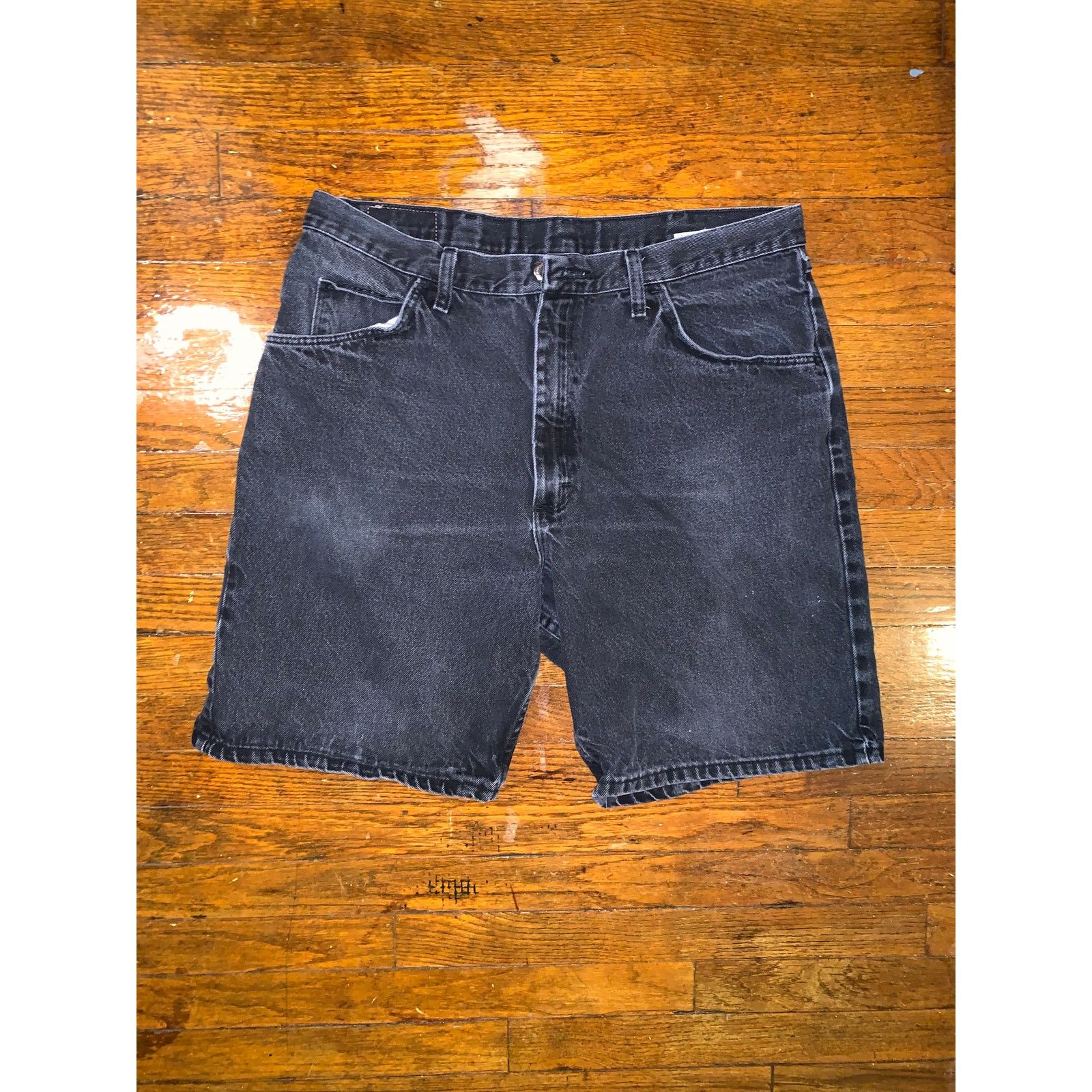 Vintage × Wrangler Wrangler Black Denim Jean Shorts Mens Size 36 Jorts Mexico Size US 36 / EU 52 - 1 Thumbnail