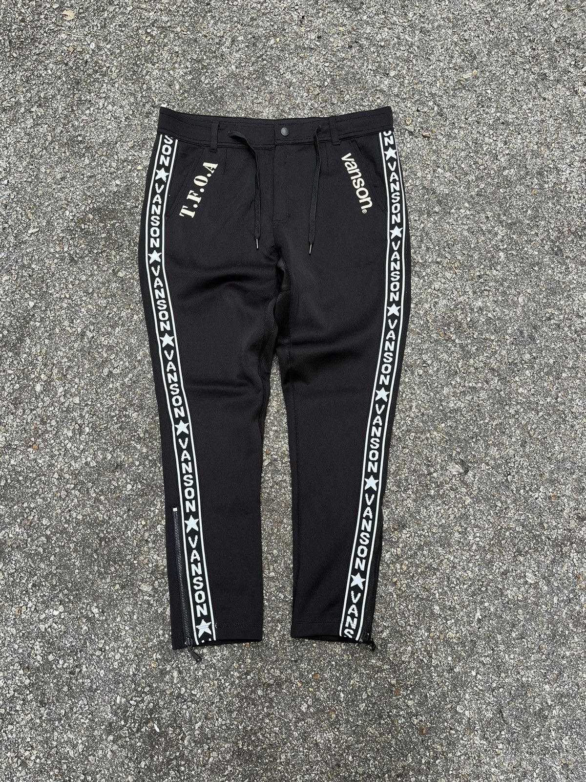 Hysteric Glamour Vanson Leathers T.F.O.A Jogger Pants Skinny Side Tape Skull Size US 32 / EU 48 - 1 Thumbnail