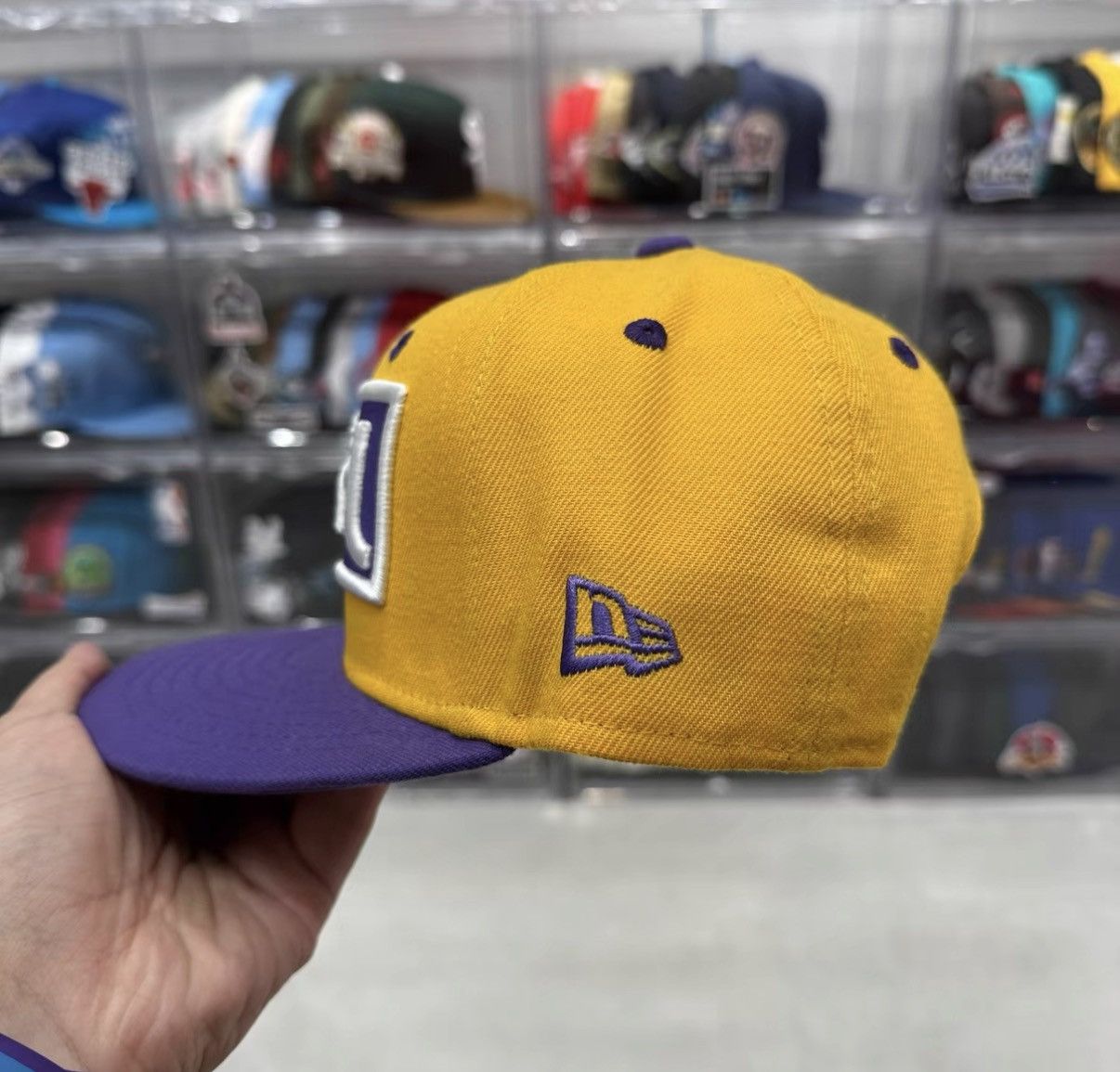 New Era New Era × X-GIRL Lakers Colorway Flat Brim Baseball Cap J32 Size ONE SIZE - 2 Thumbnail