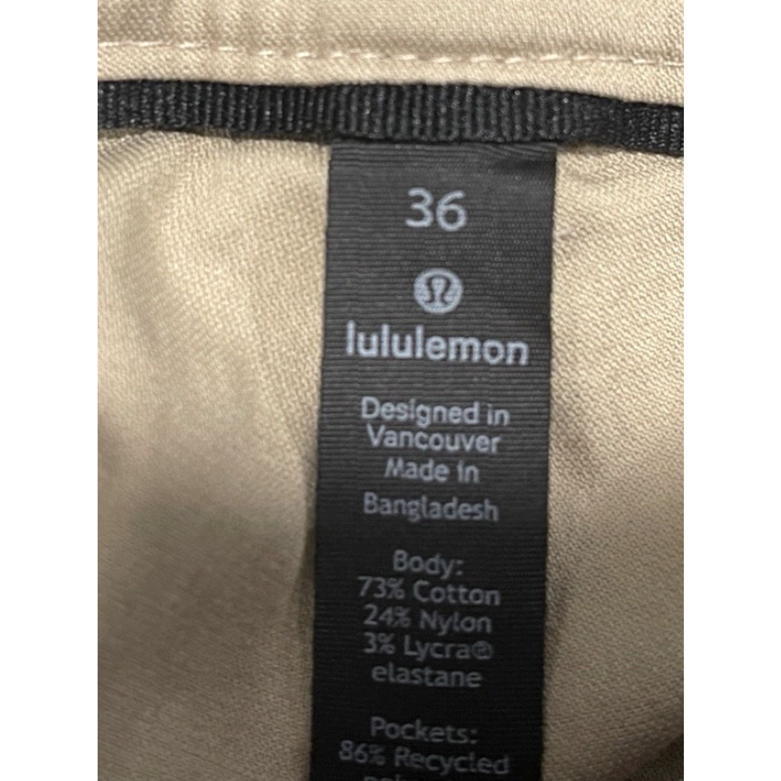 Lululemon Lululemon Pants 36 37X32 Biege Slim Fit Casual Mens Adult Commission ABC Size US 36 / EU 52 - 4 Thumbnail