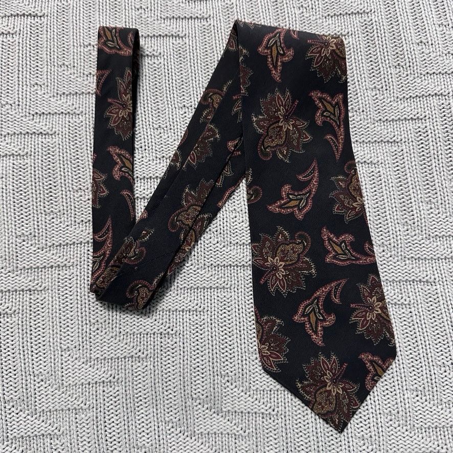Aquascutum Vintage Aquascutum brown paisley silk tie Size ONE SIZE - 1 Thumbnail