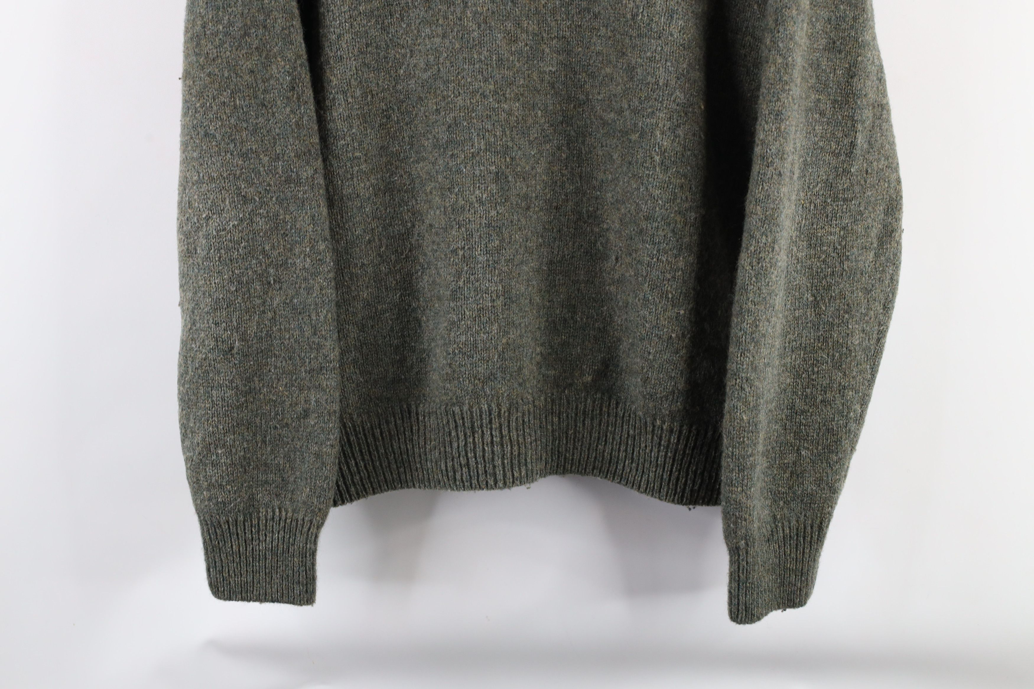 Cabelas × Vintage Vintage Cabelas Blank Wool Blend Knit Sweater Heather Green Size US L / EU 52-54 / 3 - 3 Thumbnail
