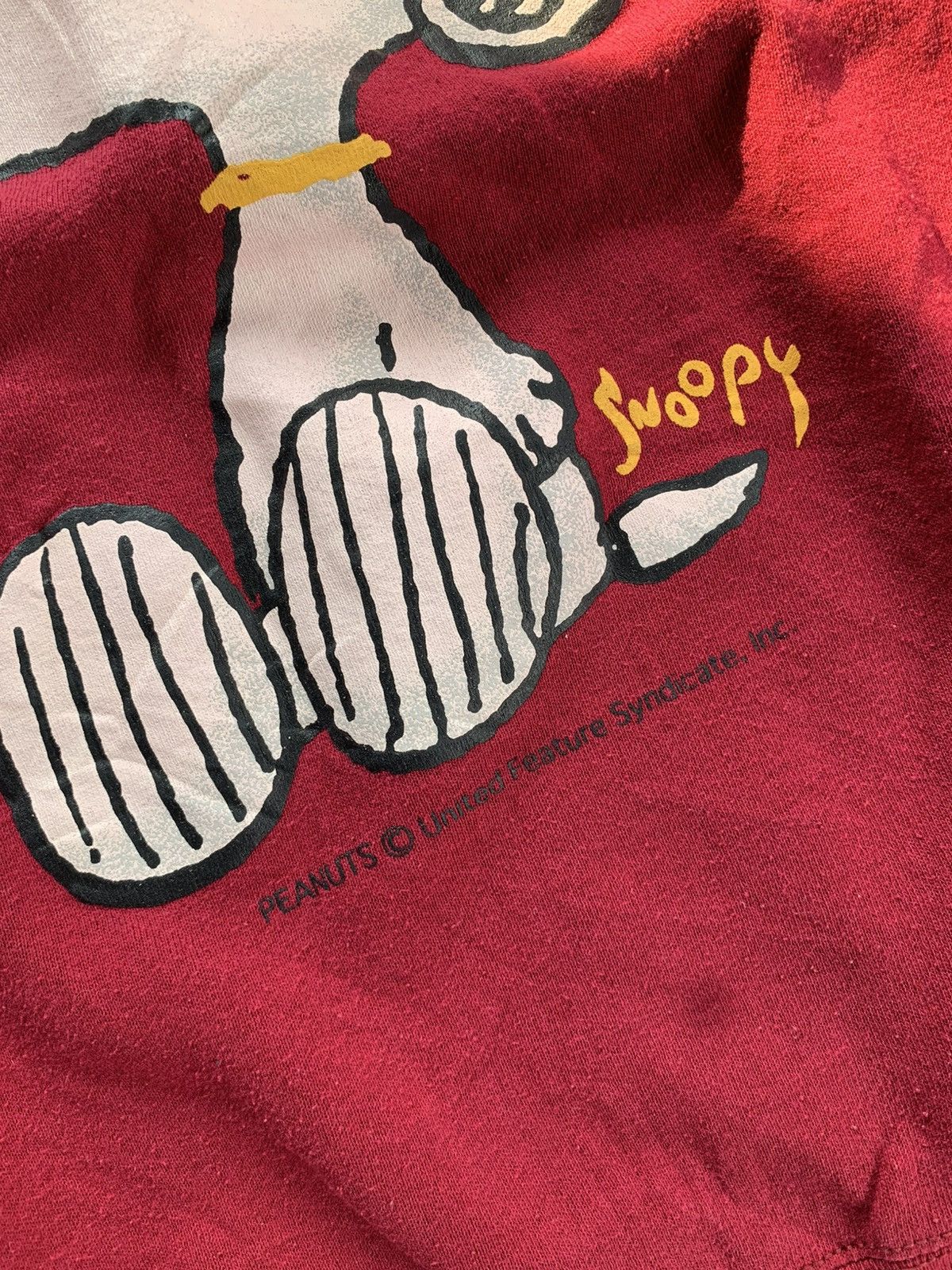 Vintage 90s Vintage Snoopy Red Sweatshirt Size US L / EU 52-54 / 3 - 8 Thumbnail