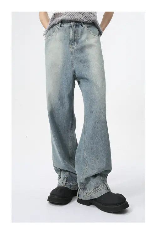Other Light blue washed trendy straight loose jeans Size US 32 / EU 48 - 1 Thumbnail