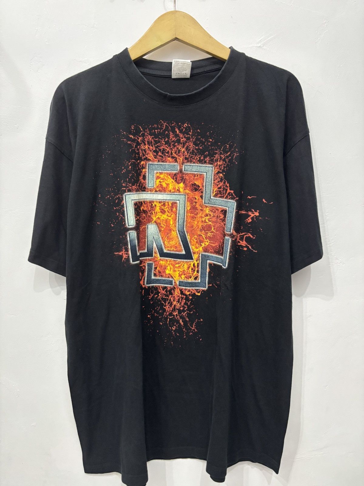 Band Tees Vintage Y2K Rammstein Flame Logo Band Shirt Size US XL / EU 56 / 4 - 1 Thumbnail
