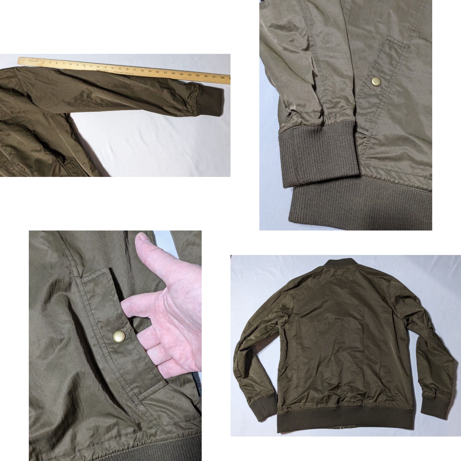 Robert Geller ROBERt GELLER + FIVE FOUR Men Large Brown Nylon Blend Bomber Windbreaker Jacket EUC Size US L / EU 52-54 / 3 - 9 Thumbnail