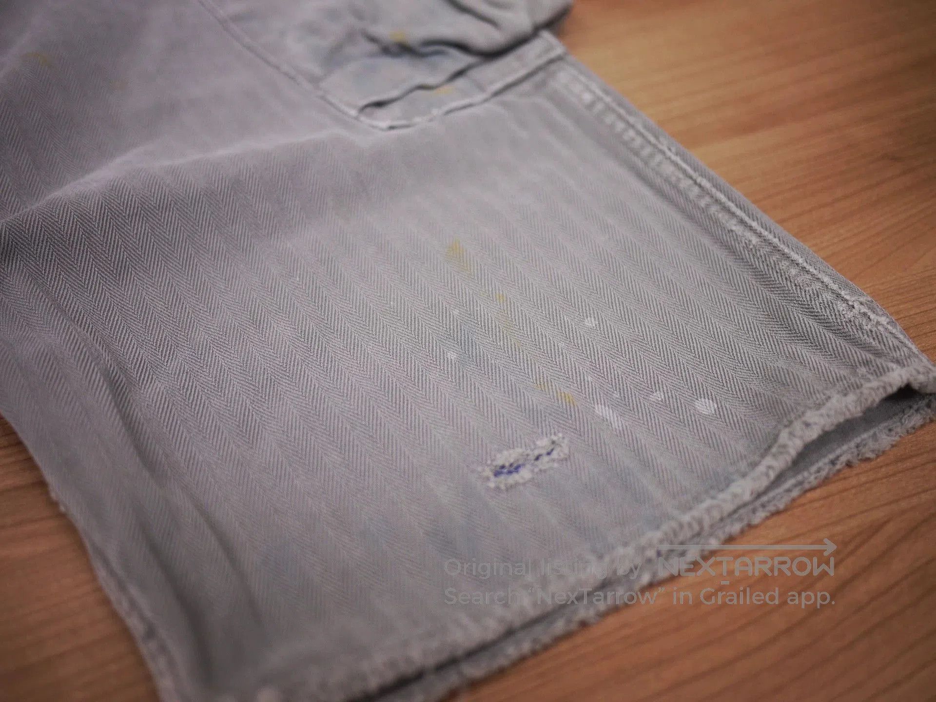 Visvim Gray Cargo Shorts with Distressed Details Size 32. Size US 32 / EU 48 - 4 Thumbnail