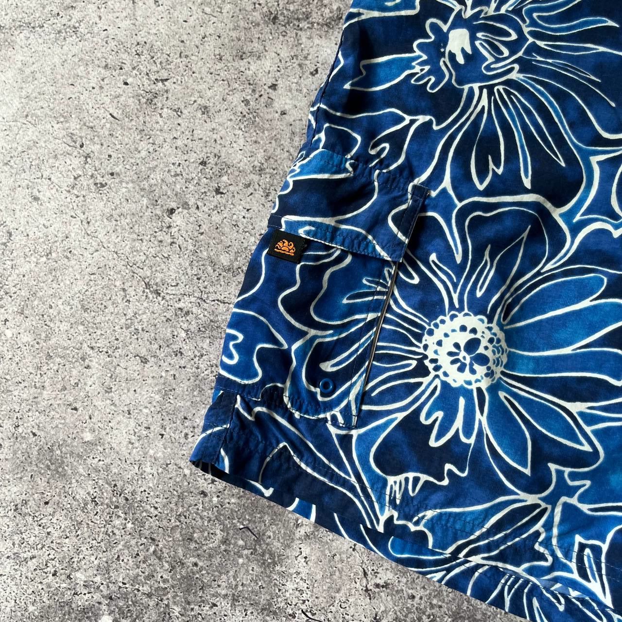 Sundek Sundek Summer Pool Shorts Flowered Blue Size 32 Size US 32 / EU 48 - 2 Thumbnail