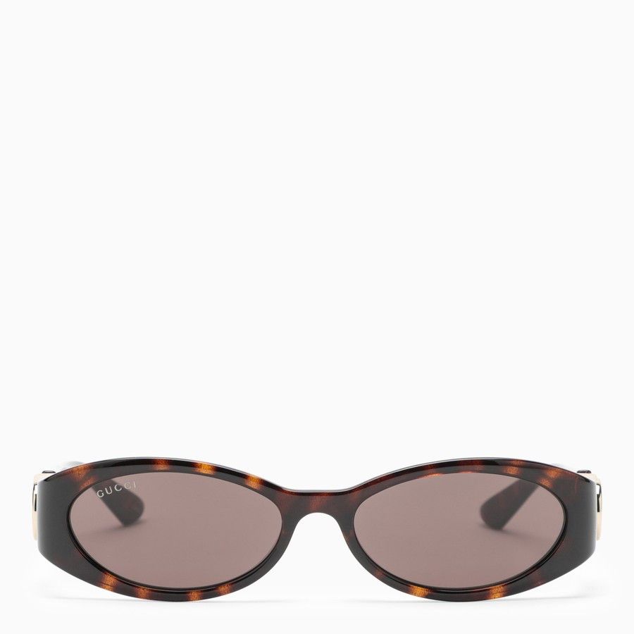 Gucci o1d2blof0824 Size: OS / Tortoiseshell Oval Sunglasses Size ONE SIZE - 1 Thumbnail