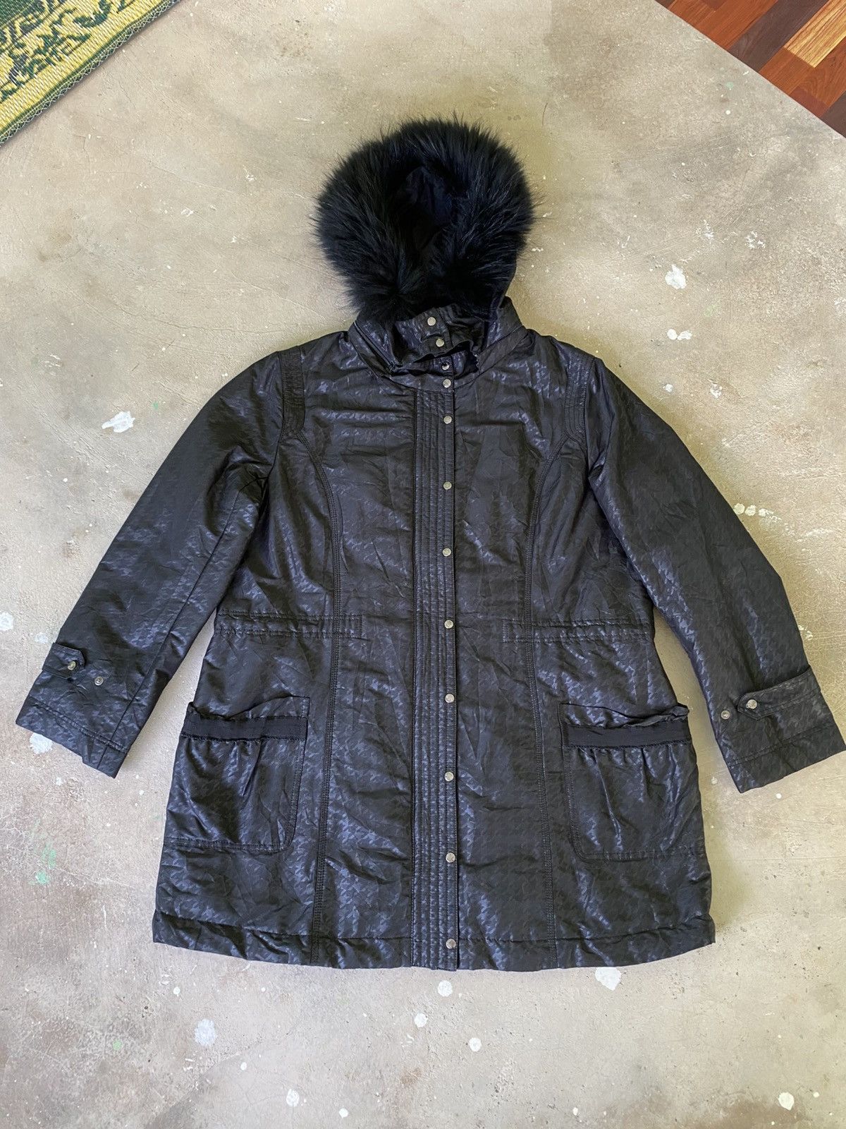 Hiroko Koshino Homme Hiroko Bis Fur Hood Houndstooth Parka Jacket Size US M / EU 48-50 / 2 - 1 Thumbnail