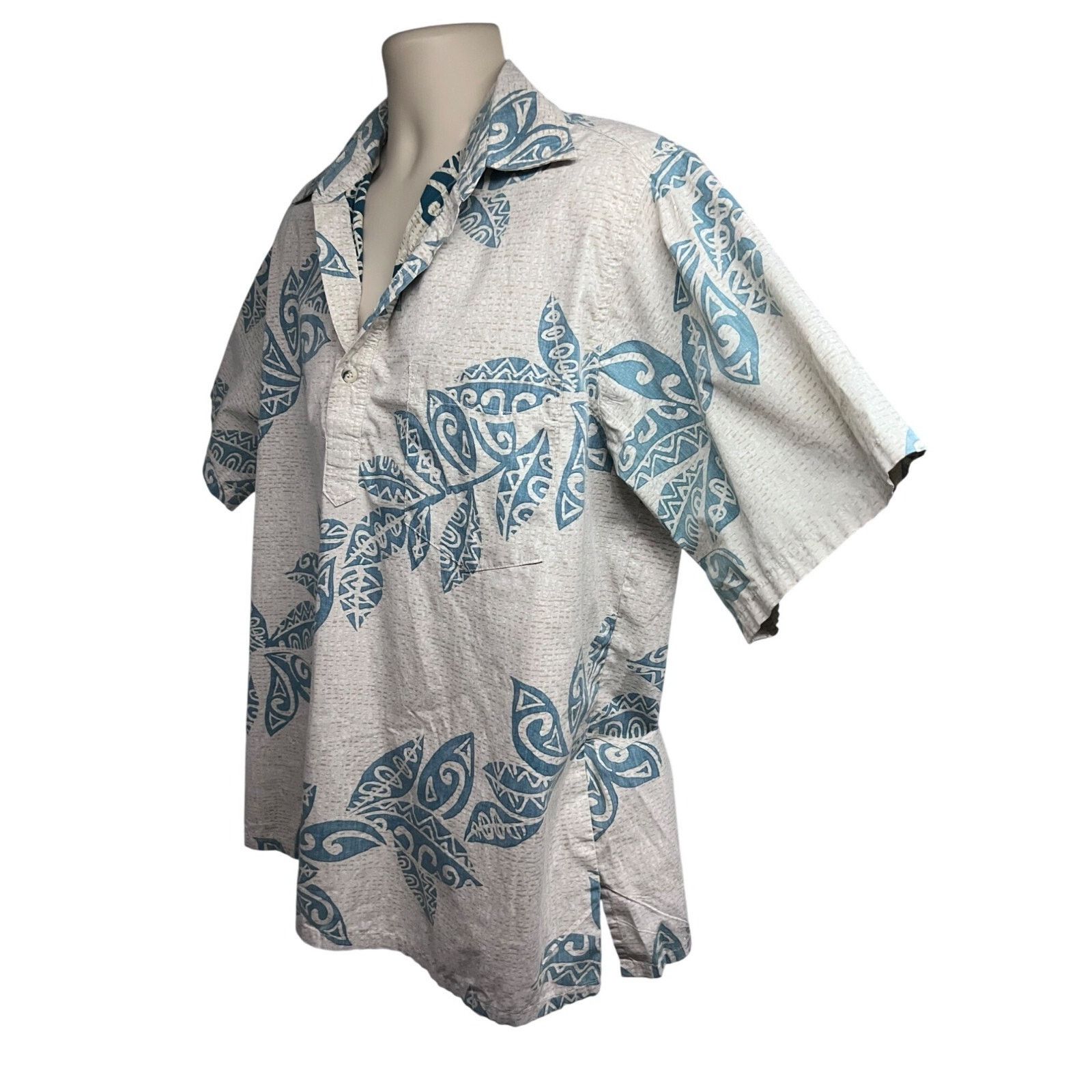 Vintage Go Barefoot Reverse Print Pullover Hawaiian Shirt L Pocket Size US L / EU 52-54 / 3 - 2 Thumbnail