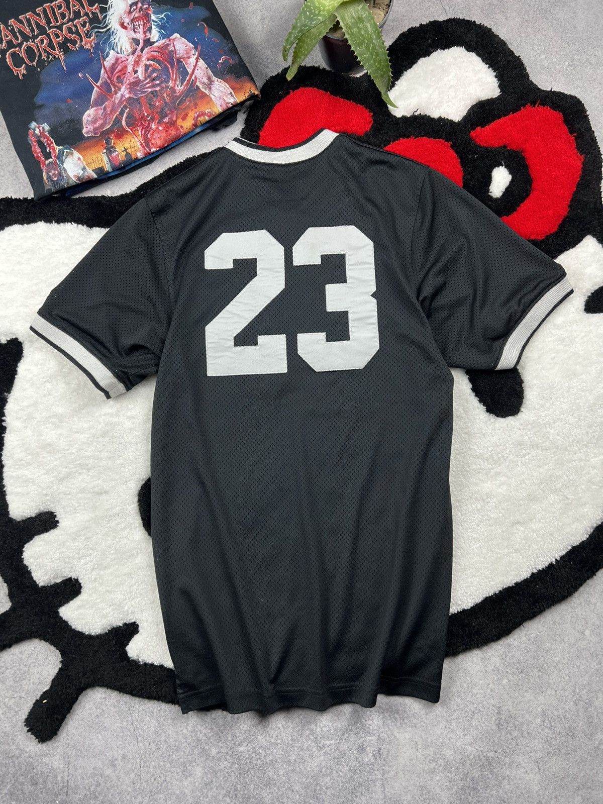 Jordan Brand Michael Jordan Jumpman Air Mesh Black Y2K Jersey Tee Shirt Size US S / EU 44-46 / 1 - 7 Thumbnail