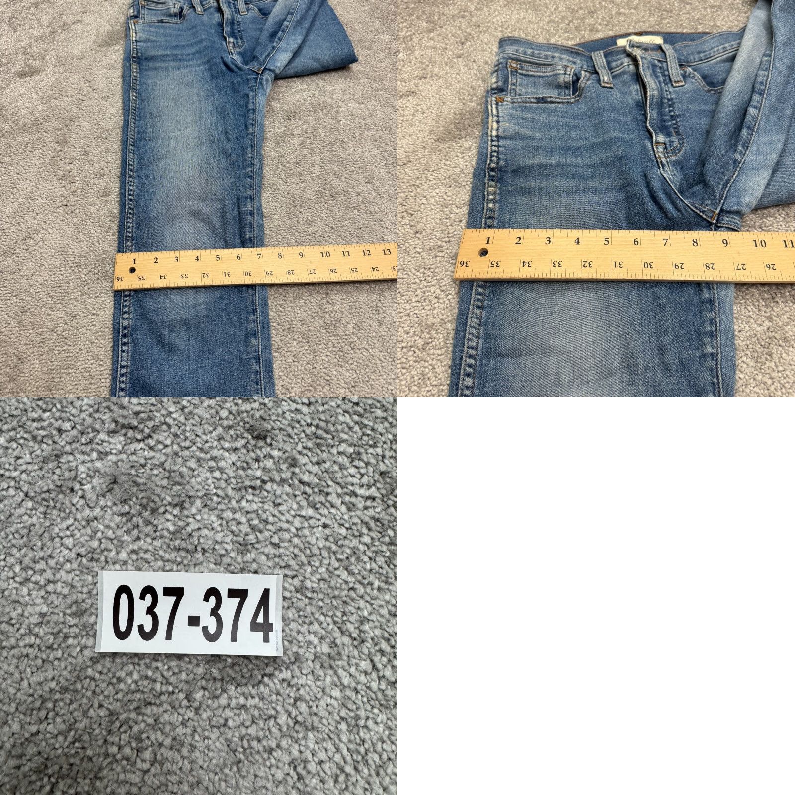 Madewell Madewell Roadtripper Jeans Womens 24 High Rise Denim Stovepipe Ankle Straight Size 42" / US 20 - 10 Thumbnail